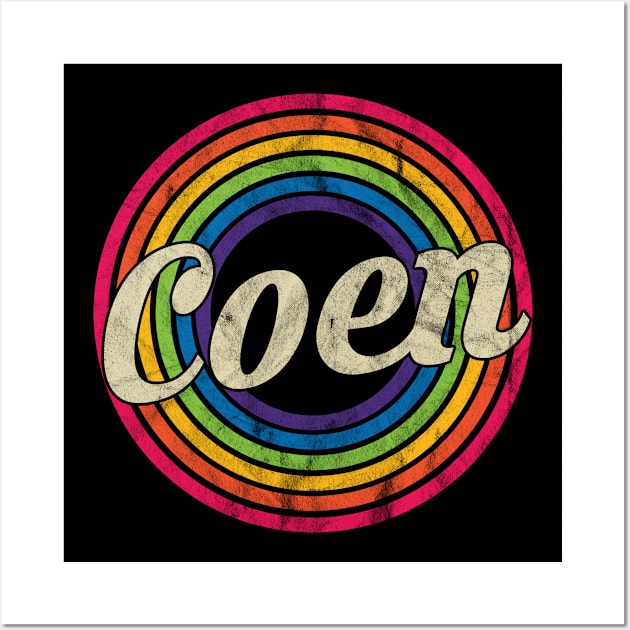 Coen - Retro Rainbow Faded-Style Wall Art by MaydenArt